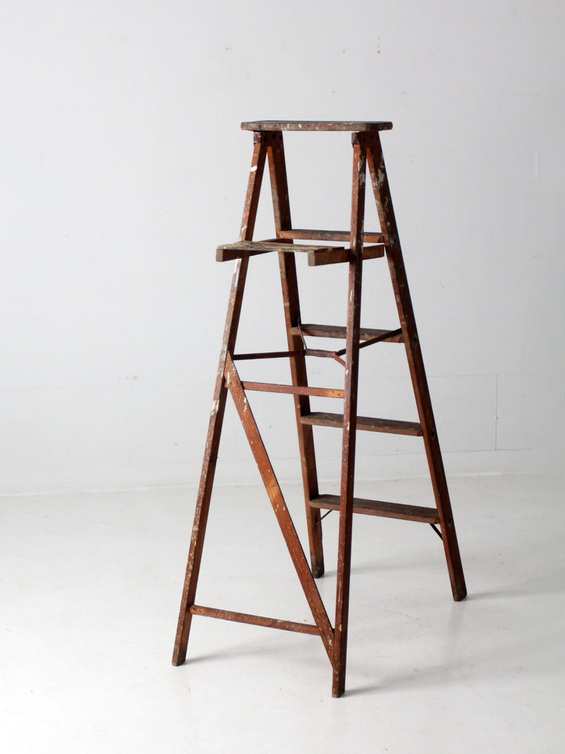 vintage painter's wooden ladder