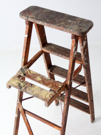 vintage painter's wooden ladder