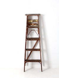 vintage painter's wooden ladder