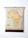 vintage 1939 pull down map of Africa by George F Cram