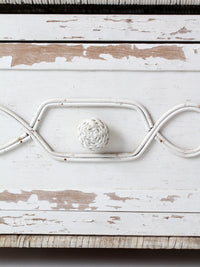 vintage white wicker etagere shelf with drawer