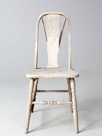 antique painted brace-back Windsor side chair