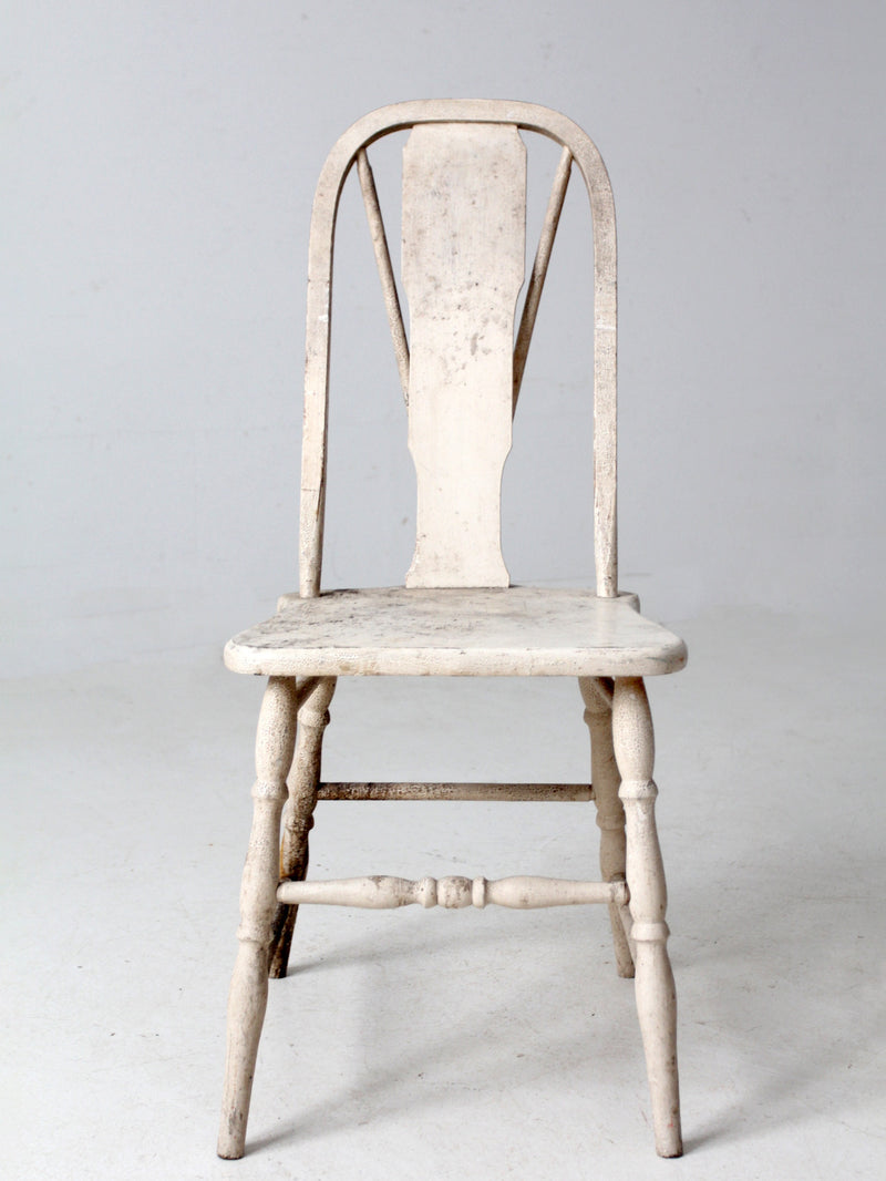 antique painted brace-back Windsor side chair