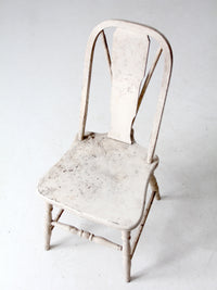 antique painted brace-back Windsor side chair