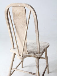 antique painted brace-back Windsor side chair
