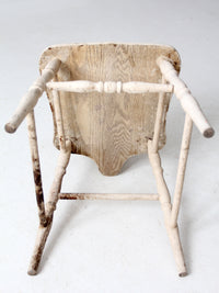antique painted brace-back Windsor side chair