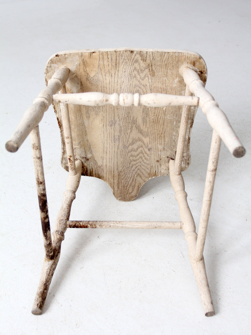 antique painted brace-back Windsor side chair