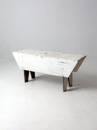 antique white farmhouse bench