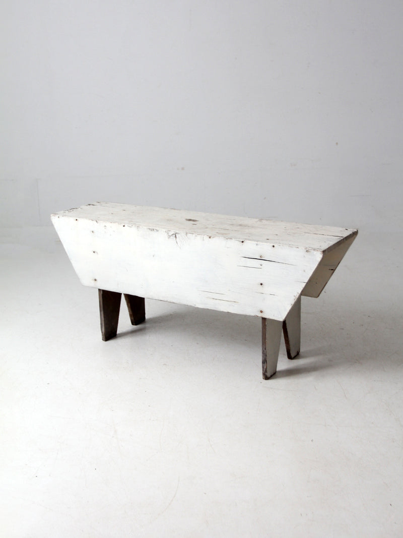 antique white farmhouse bench