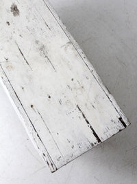 antique white farmhouse bench