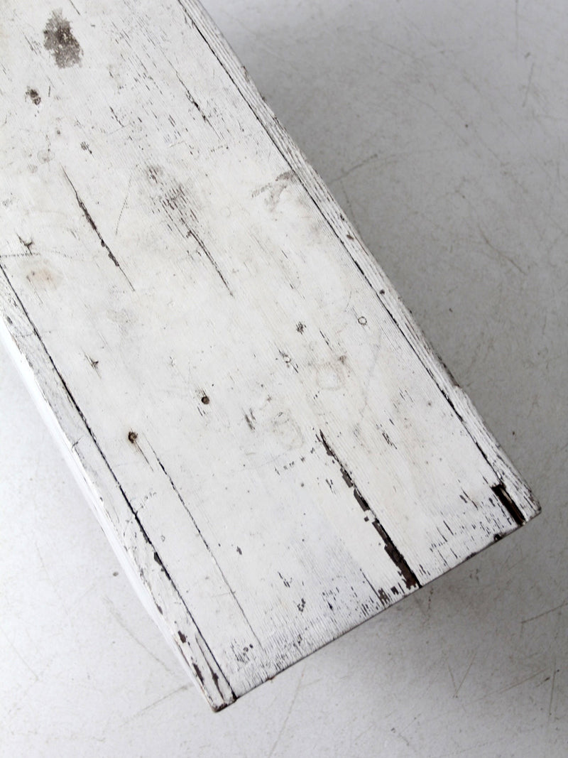 antique white farmhouse bench