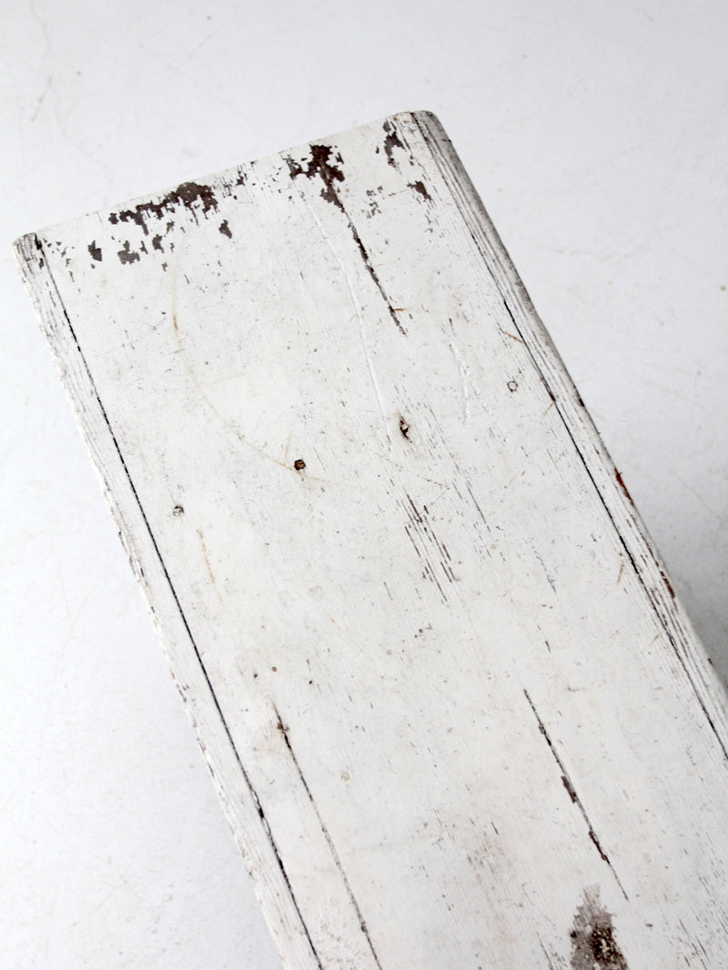 antique white farmhouse bench