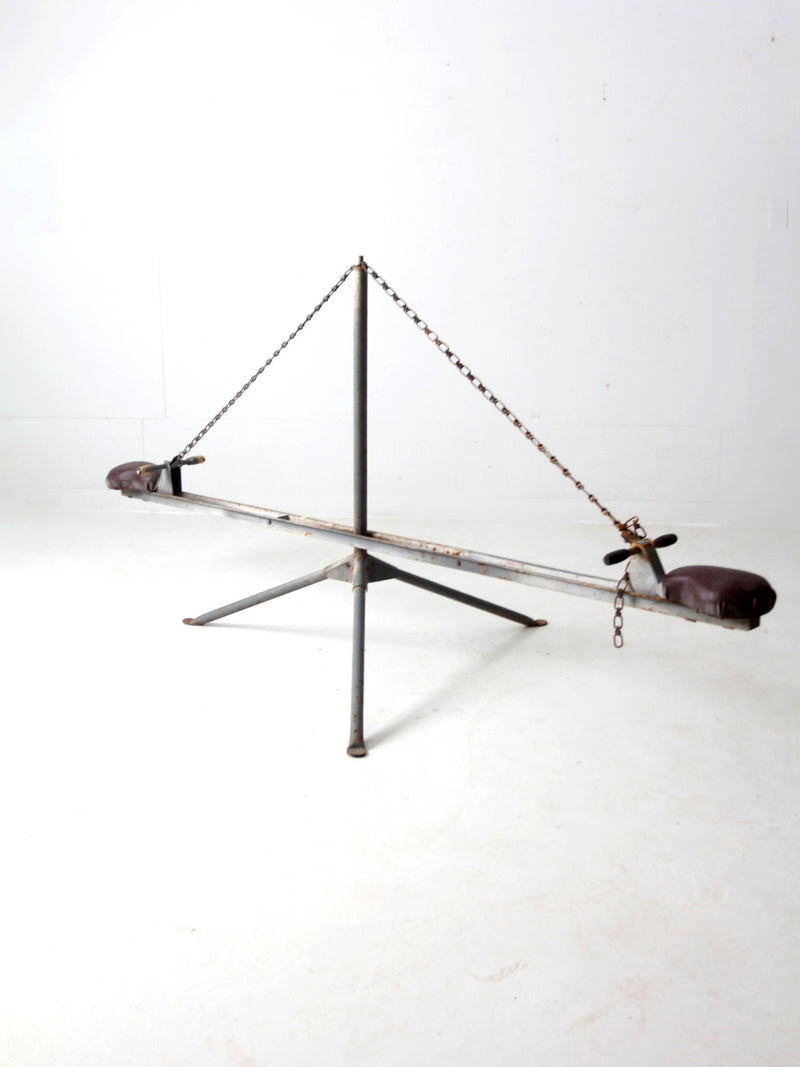 vintage hand-built seesaw