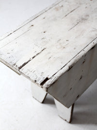 antique white farmhouse bench