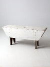 antique white farmhouse bench