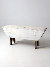 antique white farmhouse bench