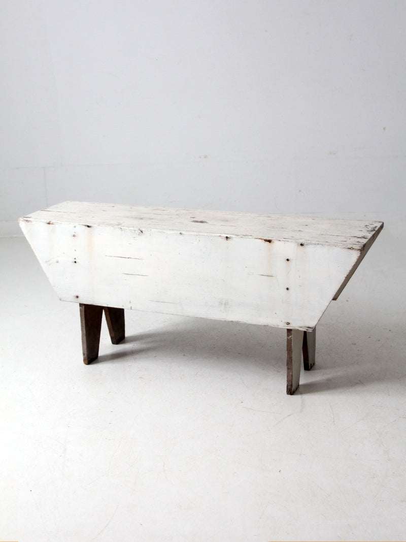 antique white farmhouse bench