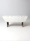 antique white farmhouse bench