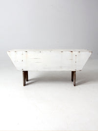 antique white farmhouse bench
