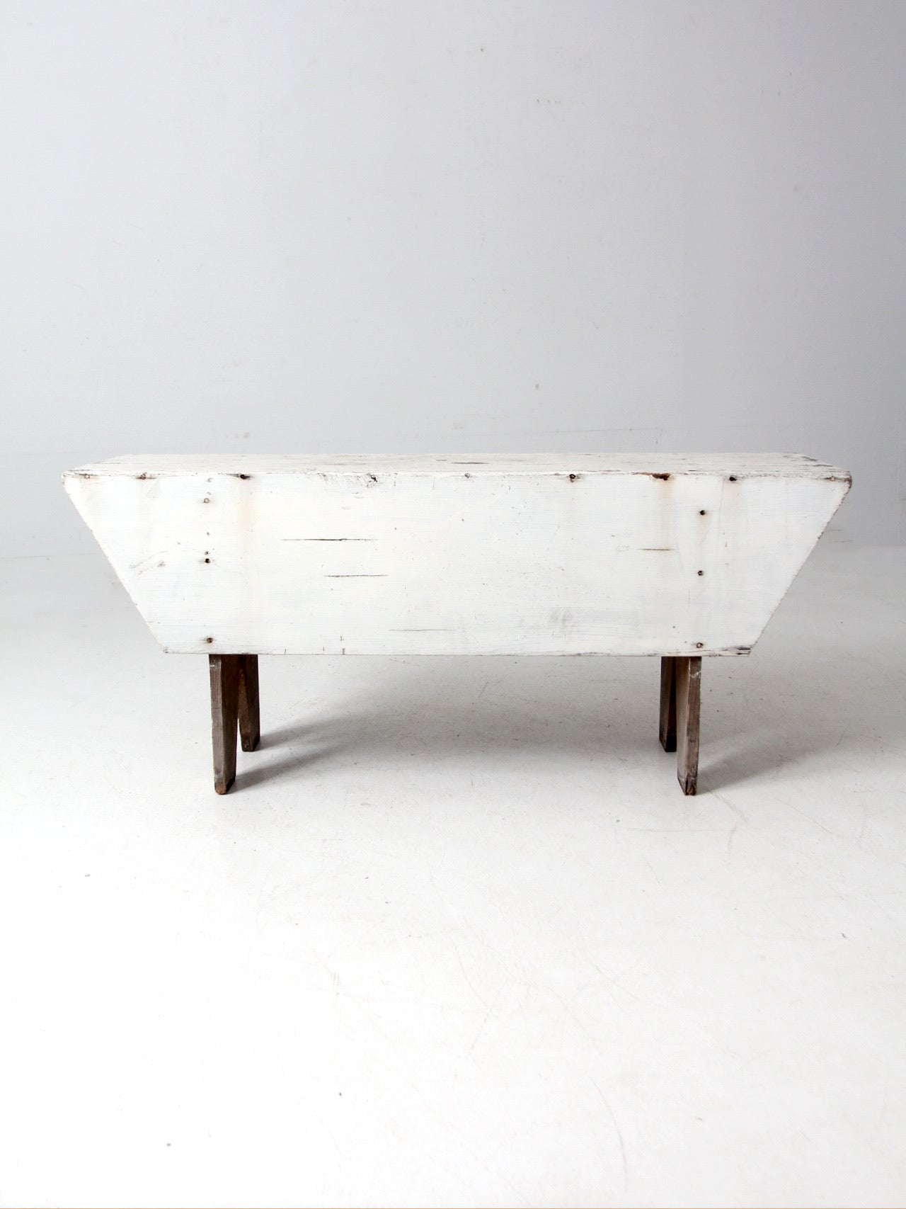 antique white farmhouse bench