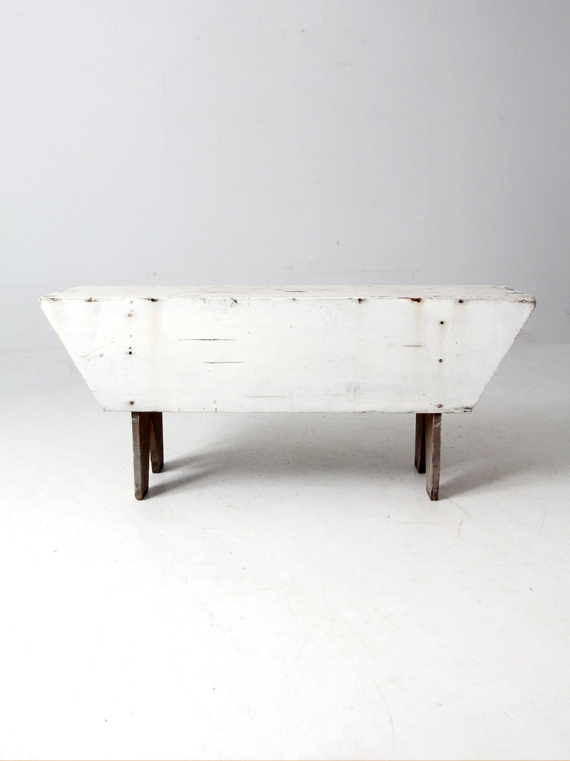 antique white farmhouse bench