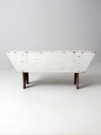 antique white farmhouse bench