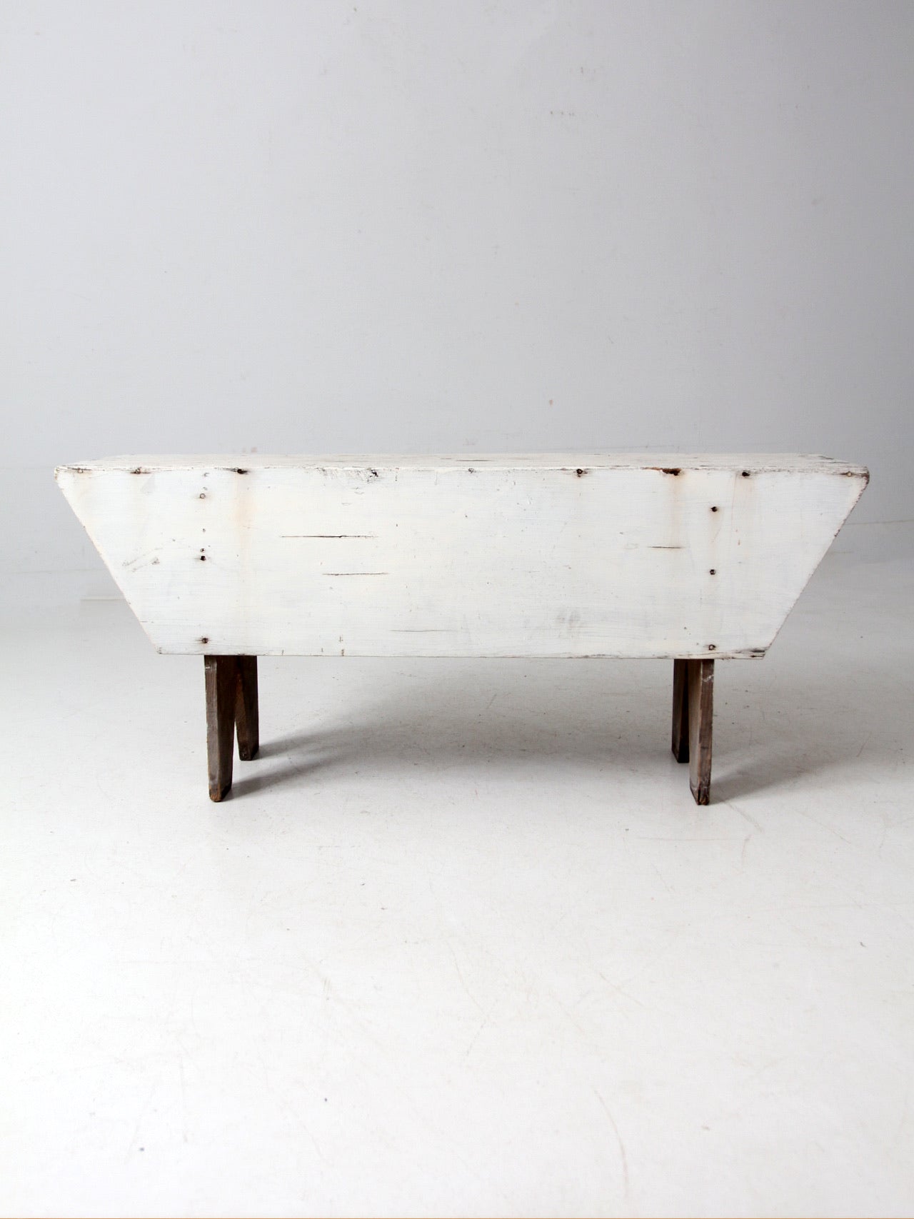 antique white farmhouse bench