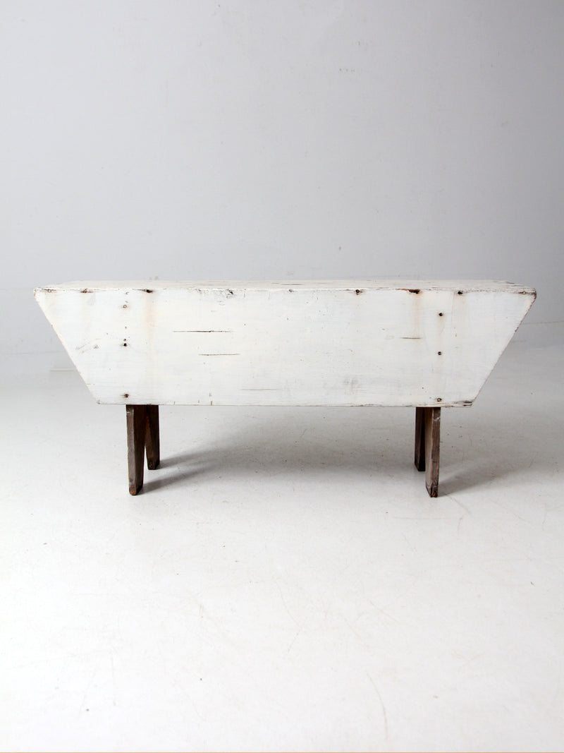 antique white farmhouse bench