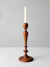 antique Parsons wooden candlestick holder