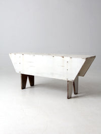 antique white farmhouse bench
