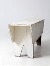antique white farmhouse bench