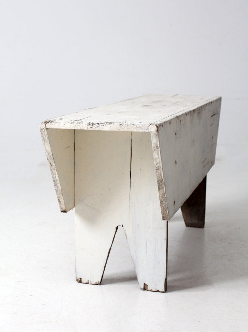 antique white farmhouse bench