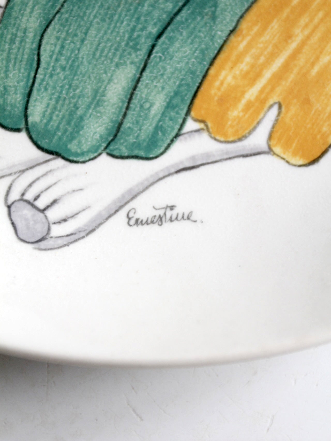 mid-century Italian Ernestine Salerno vegetable plate – 86 Vintage