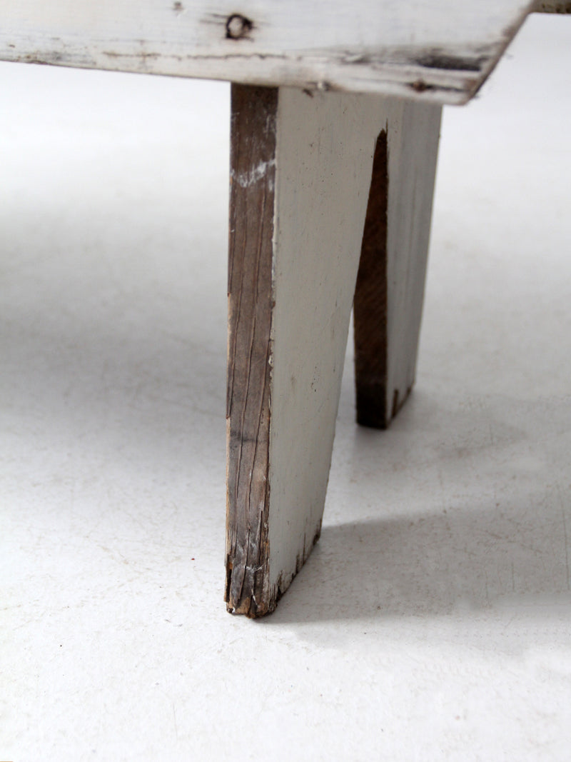 antique white farmhouse bench