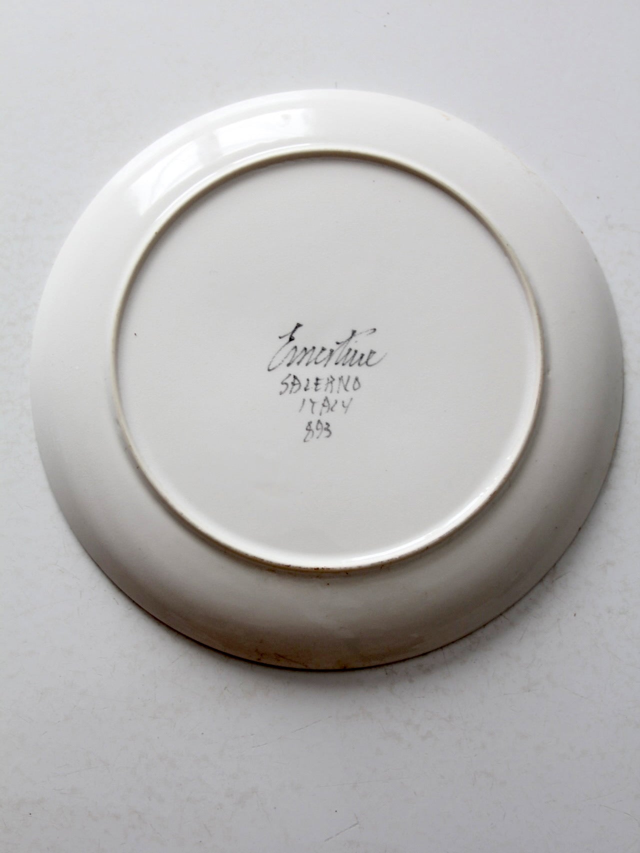イタリア ミッドセンチュリー 50s-60s スクラッフィート プレート Orange Glazed Ceramic Condon-King Co “Aztec” Free Standing