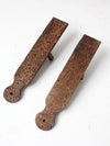 pair of antique wooden yarn swift brackets