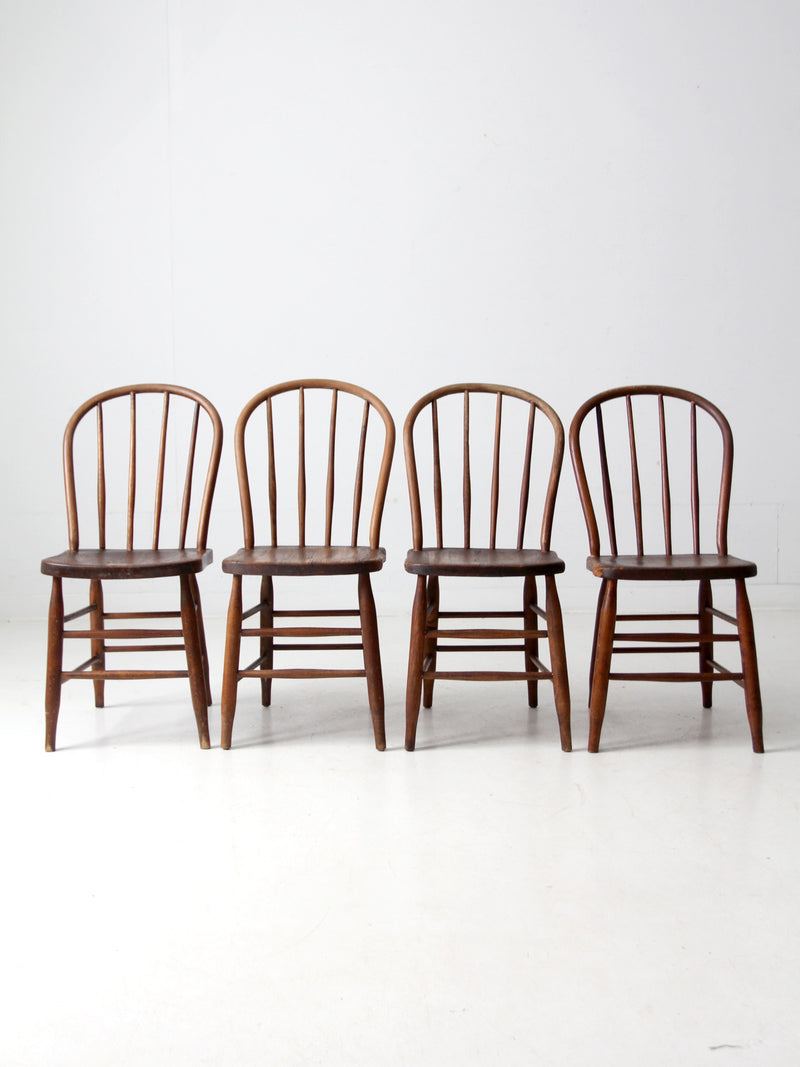 antique spindle back farmhouse chairs set of 4