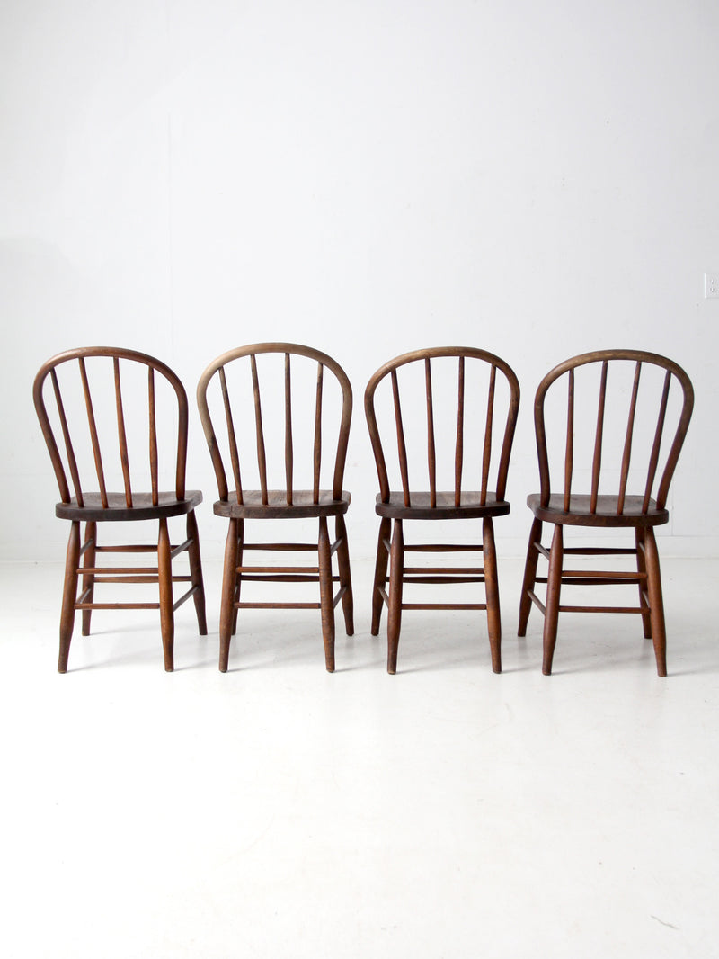 antique spindle back farmhouse chairs set of 4