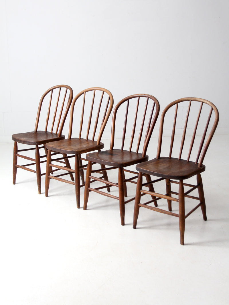 antique spindle back farmhouse chairs set of 4