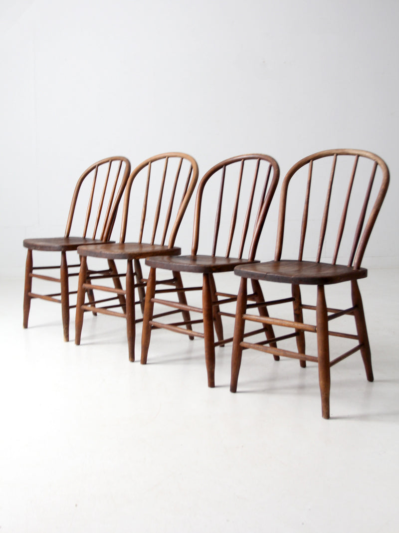 antique spindle back farmhouse chairs set of 4