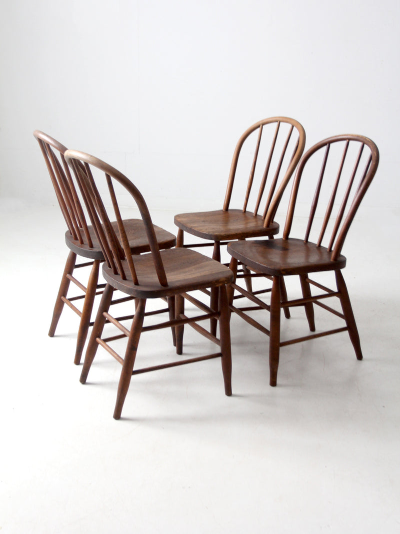 antique spindle back farmhouse chairs set of 4