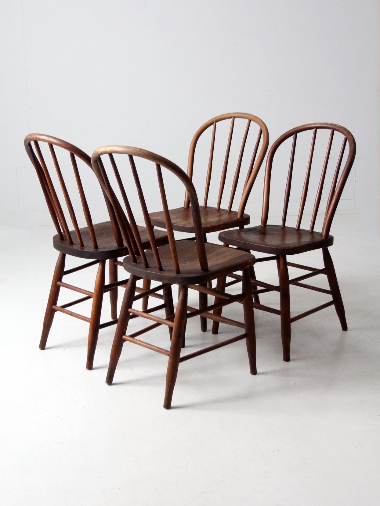 antique spindle back farmhouse chairs set of 4