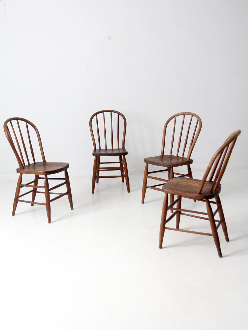 antique spindle back farmhouse chairs set of 4