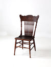 antique press back side chair