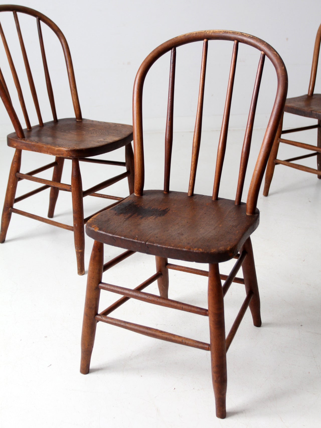 antique spindle back farmhouse chairs set of 4
