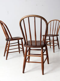 antique spindle back farmhouse chairs set of 4