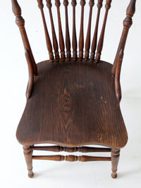 antique press back side chair