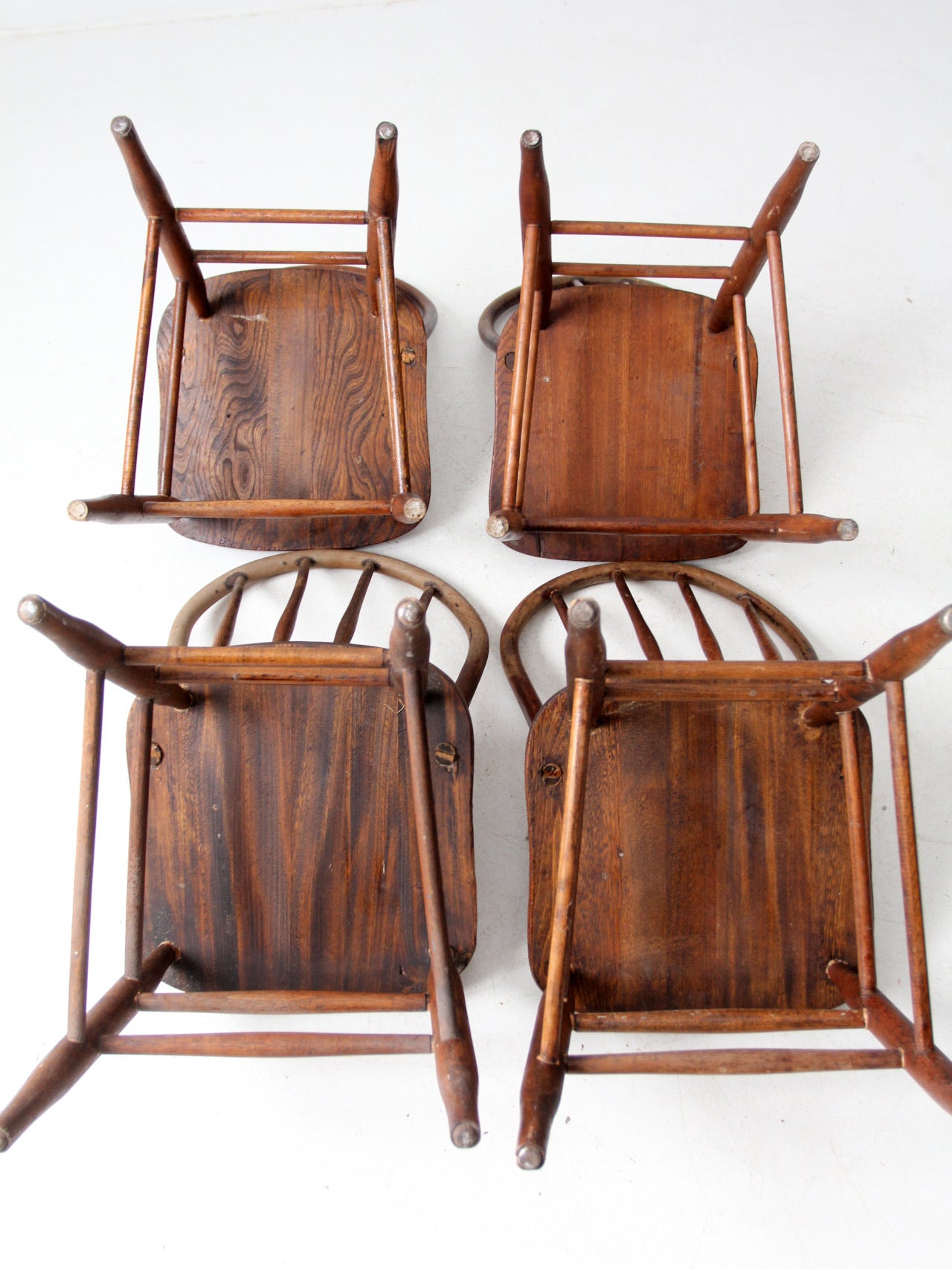antique spindle back farmhouse chairs set of 4