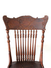 antique press back side chair