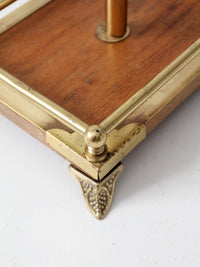 vintage Hollywood Regency brass fireplace tools set
